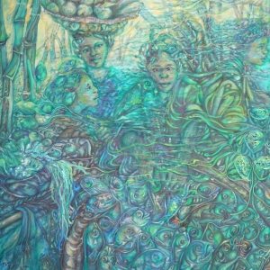 Bamboo Market Cambodia - Dina Chhan Cambodian Painter